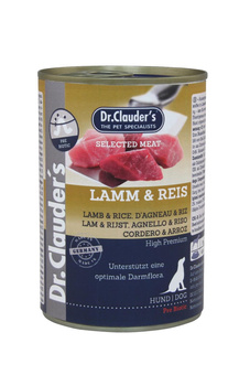 Dr.Clauder's Selected Meat LAMM & REIS - Karma mokra dla psów JAGNIĘCINA I RYŻ 400g