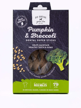 Go Native SUPER DENTAL PUMPKIN & BROCCOLI 150g - Gryzaki dentystyczne VEGE DYNIA I BROKUŁY 150g